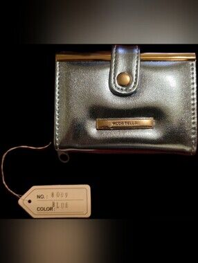Metallic Blue Compact Wallet